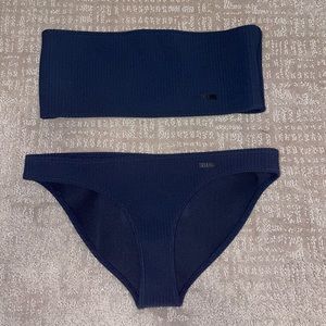 Navy blue triangl swimwear bikini